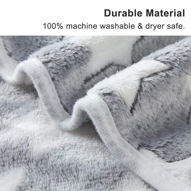 1 Pack 3 Blankets Super Soft Fluffy Premium Fleece Pet Blanket Flannel Paw Printed Throw for Dog Puppy Cat (Small 23x16'', Brown, Pink, White)