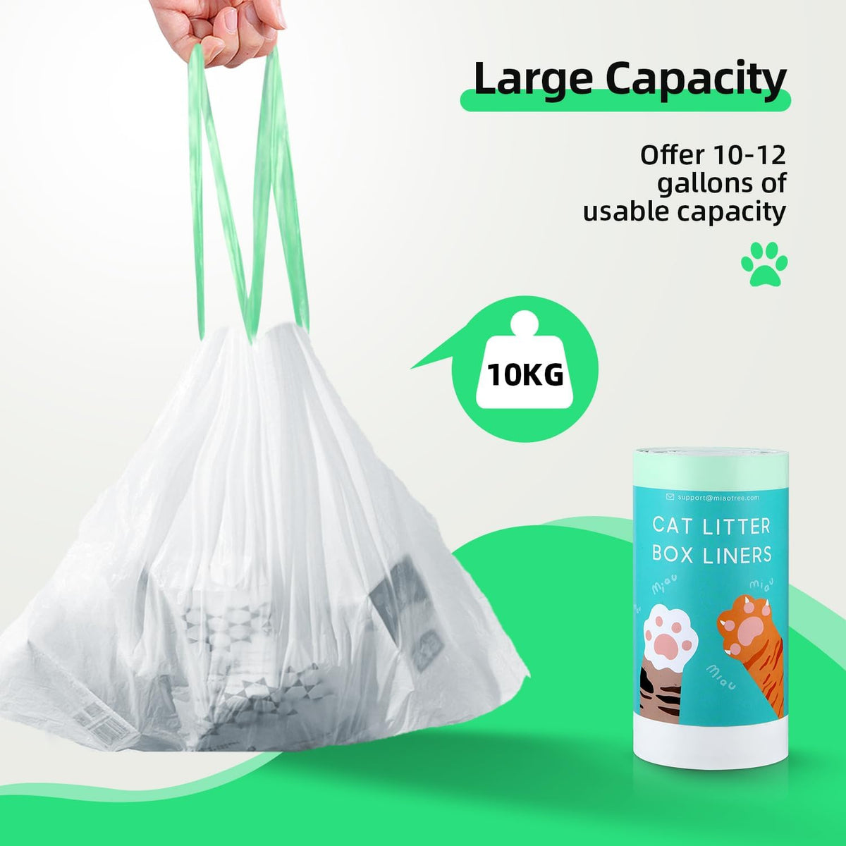 45 Count Automatic Litter Box Bags Liners Compatible with Litter Box Robot 4/5/3, Self-cleaning Cat Litter Box Liners re