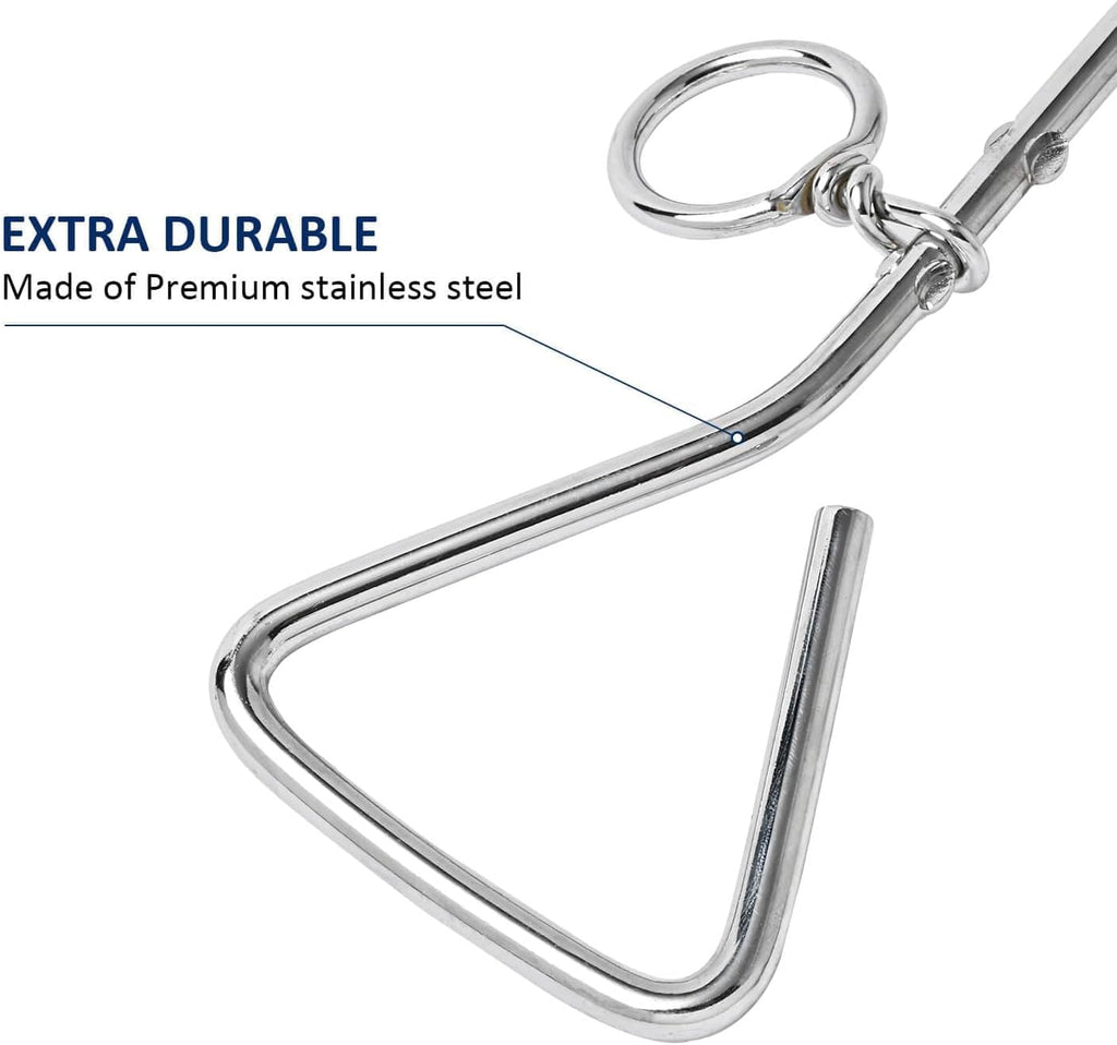 Dog Tie-Out Stake, Durable Silver Spiral Anchorstake, Secure Outdoor Tethering for All Cable Leash Chain, Camping Yard, 