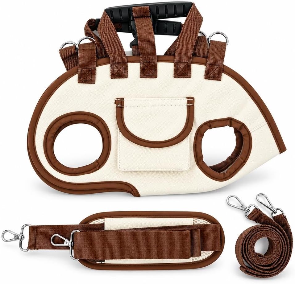 Portable Breathable Pet Carrier Sling with Padded Straps for Small Dogs