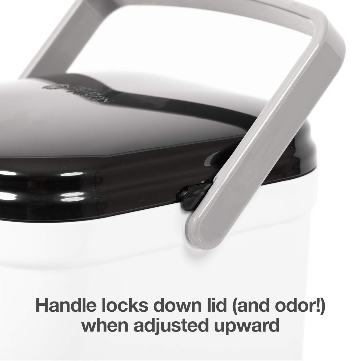 PetFusion Portable Cat Litter Disposal; Innovative Dog Poop Trash Can with Locking Handle, included Deodorizer; Built-in