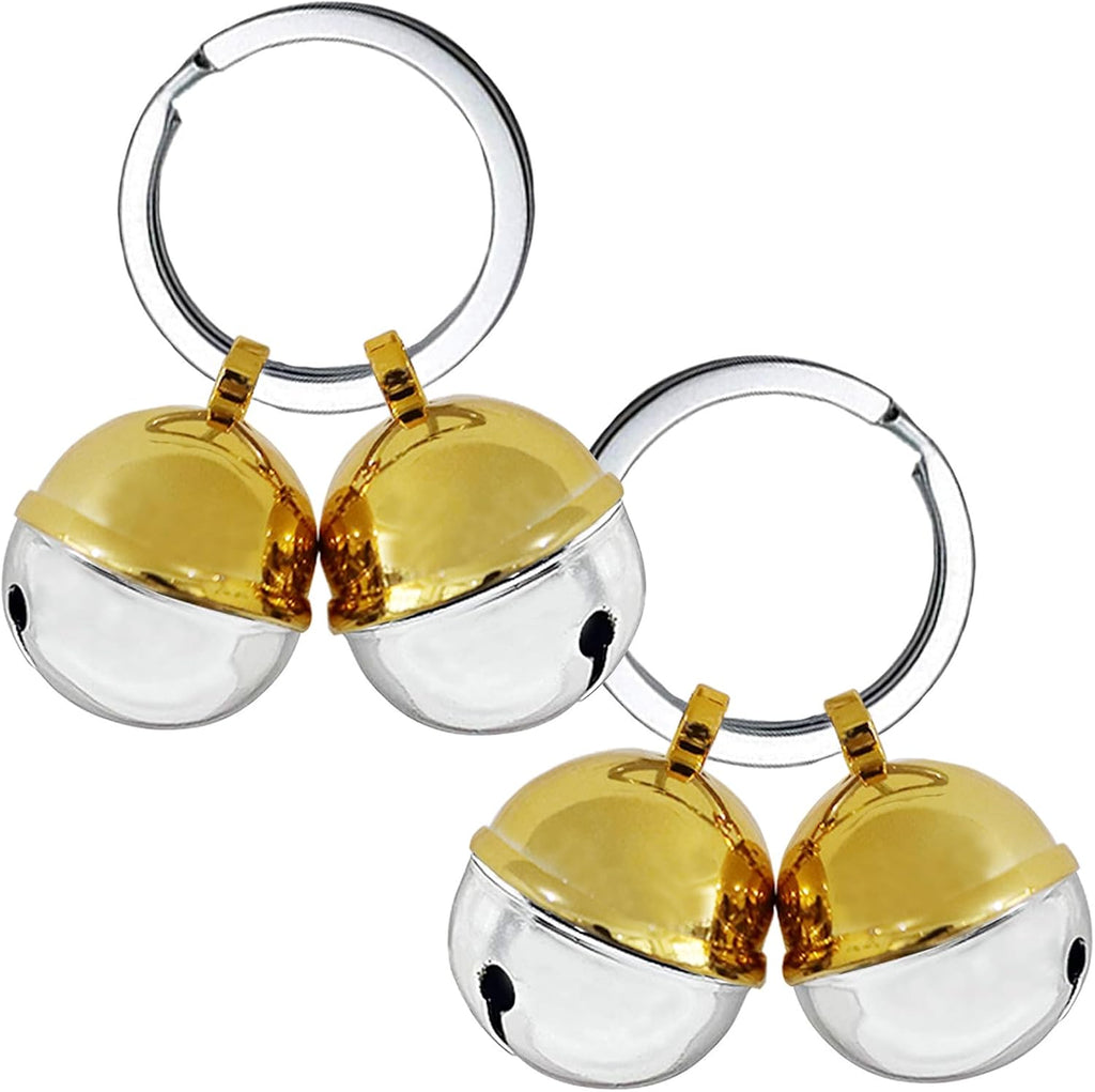 Cat Bells, 4 Loud Copper Collar Bells for Cat Dog Pet Tracker Training(pink)