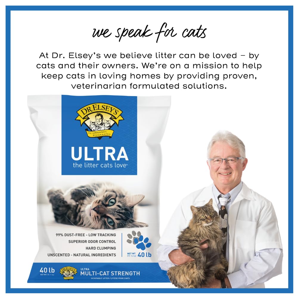 Dr. Elsey's Ultra UnScented Clumping Clay Cat Litter 40 lb. Bag