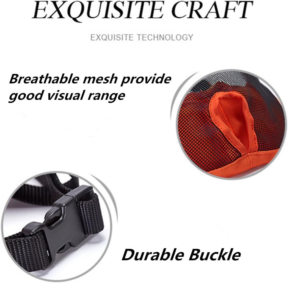 Short Snout Dog Muzzle- Adjustable Breathable Mesh Bulldog Muzzle for Biting Chewing Barking Training Grooming Dog Mask,