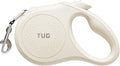 TUG Quest Retractable Dog Leash | 360° Tangle-Free | 16 ft Tape (S, Cream)