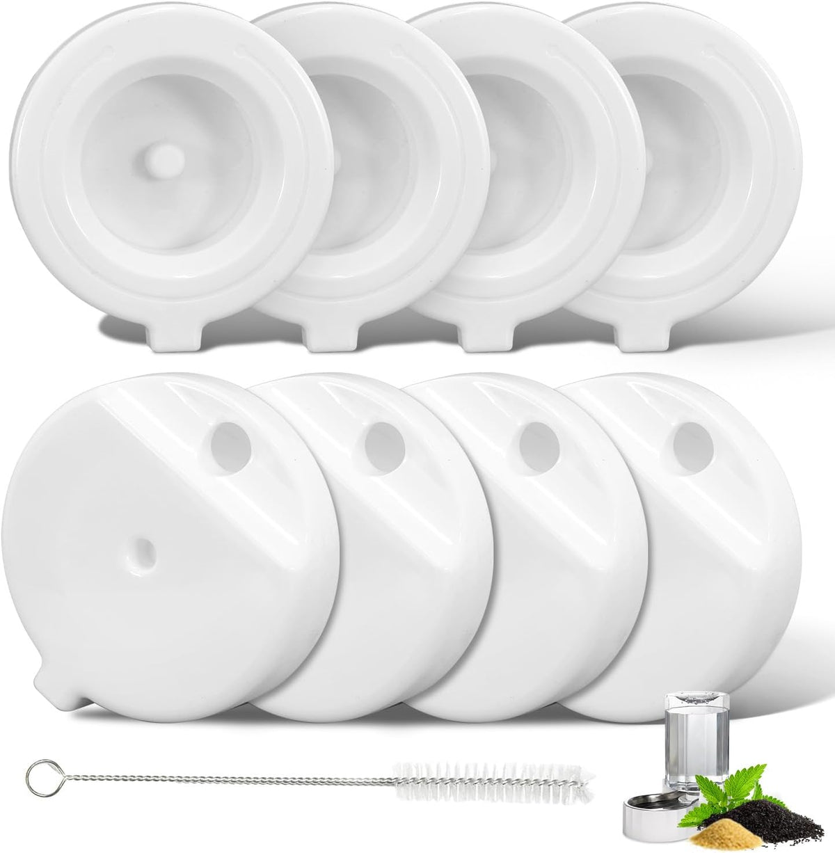 8Pcs Gravity Pet Water Fountain Filters, Automatic Pet Waterer Replacement Filters for 3.6L/4.6L/6L/8L Dog Water Dispens