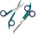 Professional Dog and Cat Grooming Scissors, Pet Grooming Shears, Sharp Stainless Steel Blade With Round Tips - Safety Fu