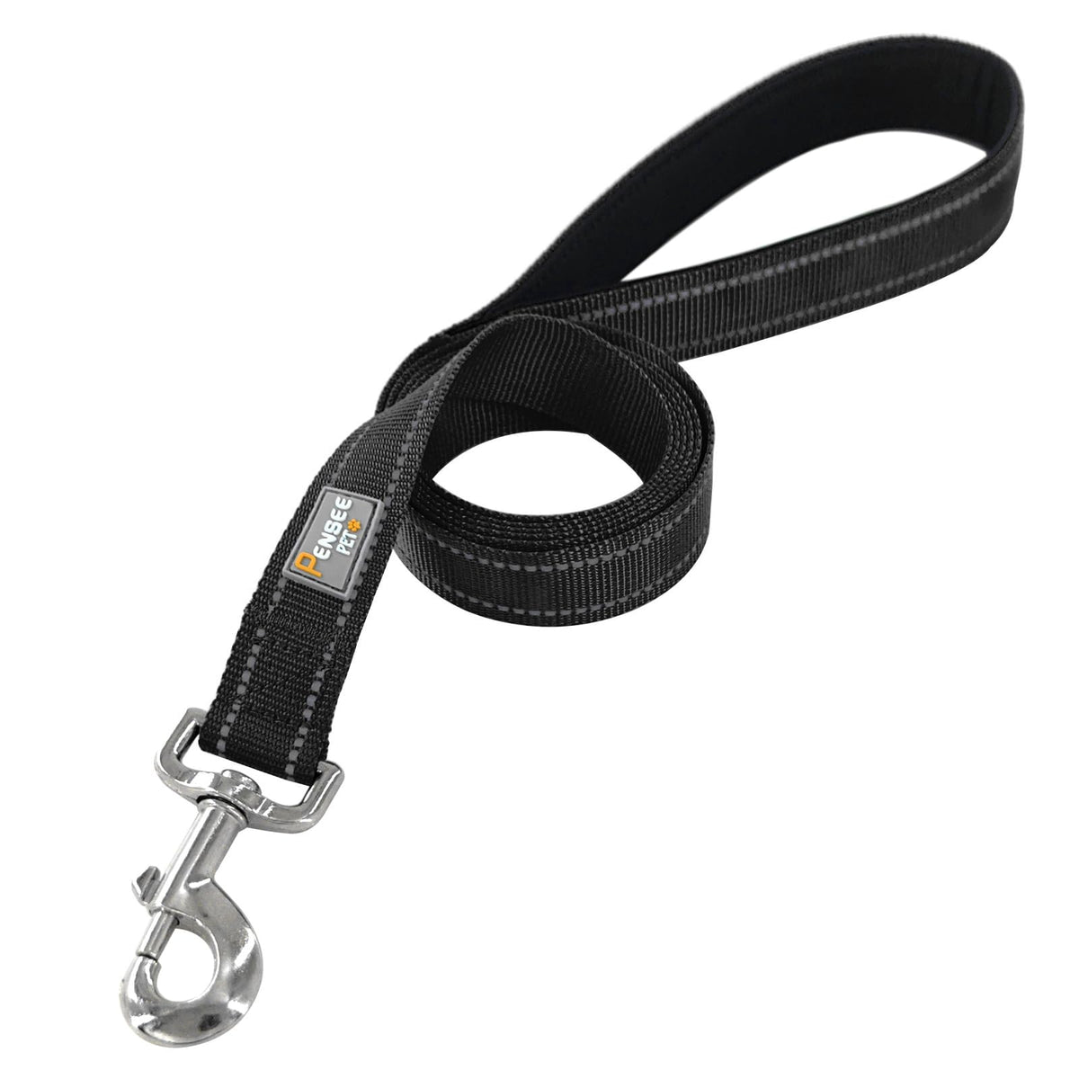 PenSeepet 6 FT Basic Dog Leash for Medium Dogs,Black