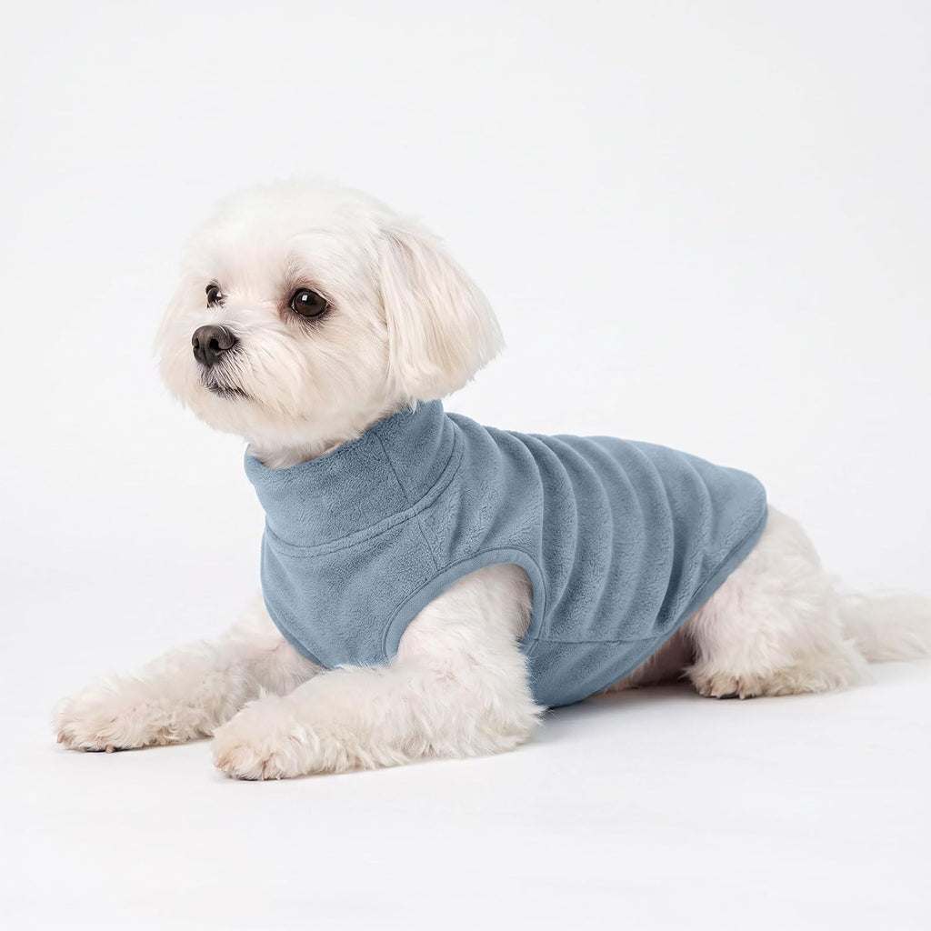 GYALAPERI 3 Pack Fleece Dog Sweaters for small dogs, Stretch Pullover Vest
