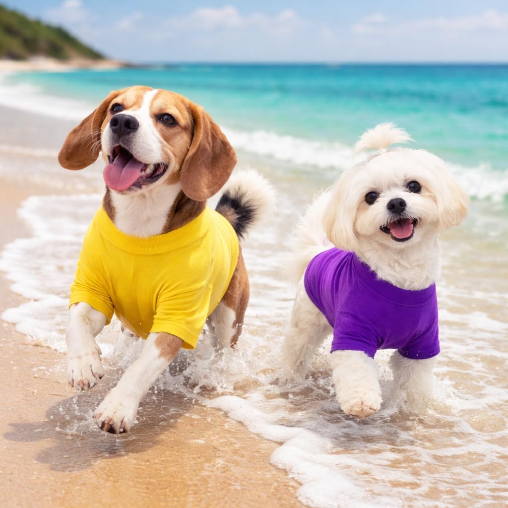 Lovelonglong Pet Clothing Dog Costumes Basic Blank T-Shirt Tee Shirts for Large Dogs Blue XXXXL