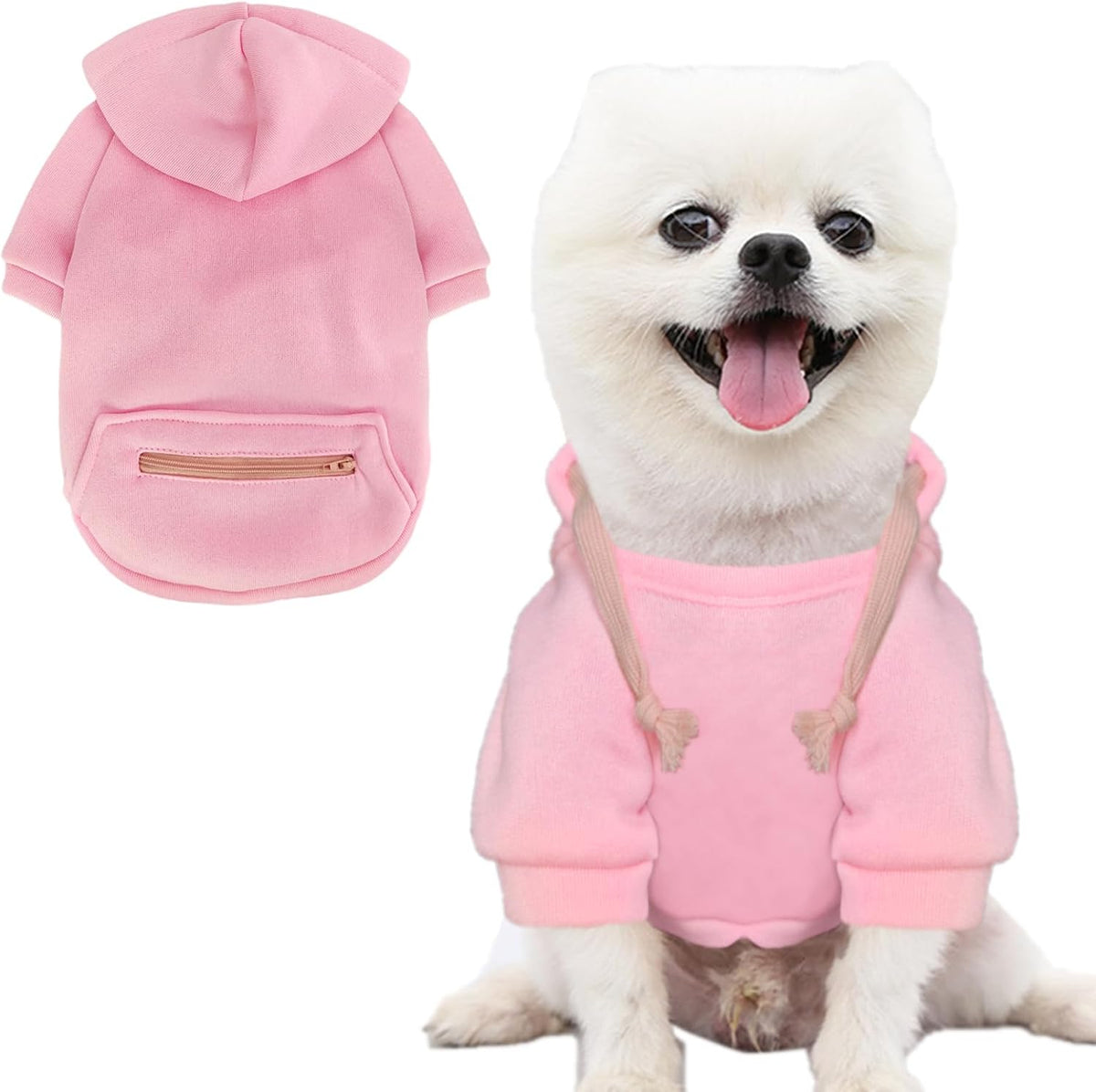 Pet Dog Cold Weather Coat with Pocket Winter Dog Hoodie Warm Puppy Clothes for Small Dogs Chihuahua Clothing (Medium, Y0