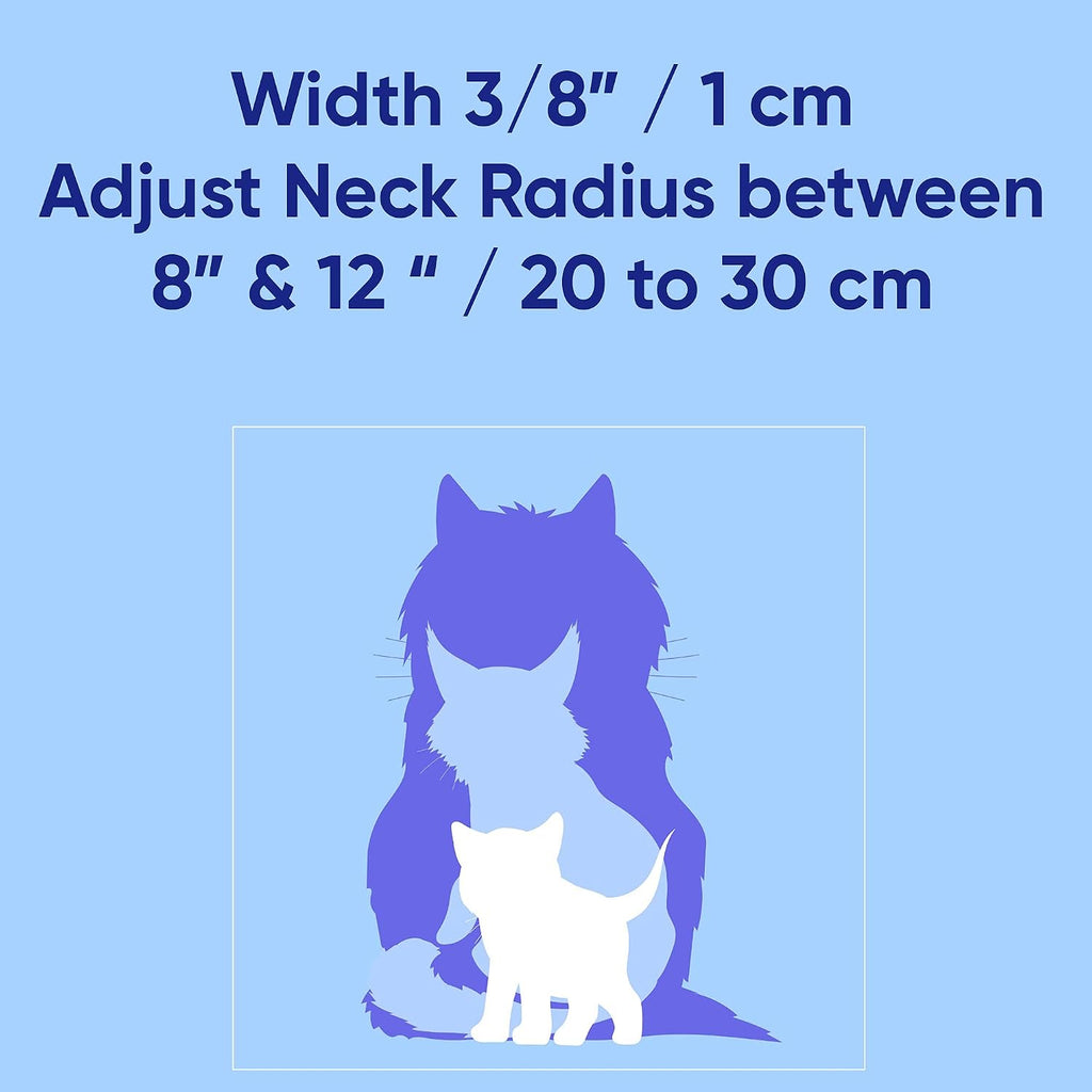 Pawtitas Glow in the Dark Cat Collar with Breakaway Safety Buckle & Bell Adjustable Kitten Collar, Pink