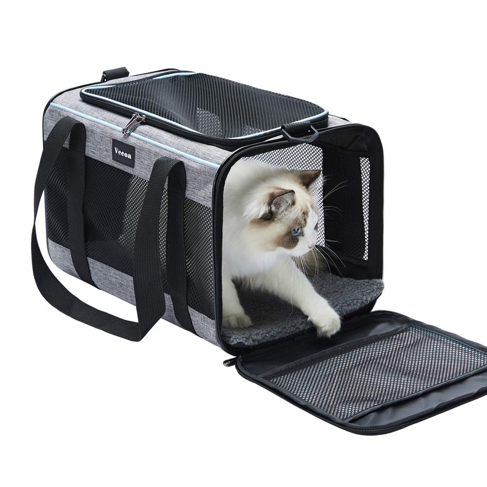 Vceoa 19"x12"x12" Pet Carrier for Cats