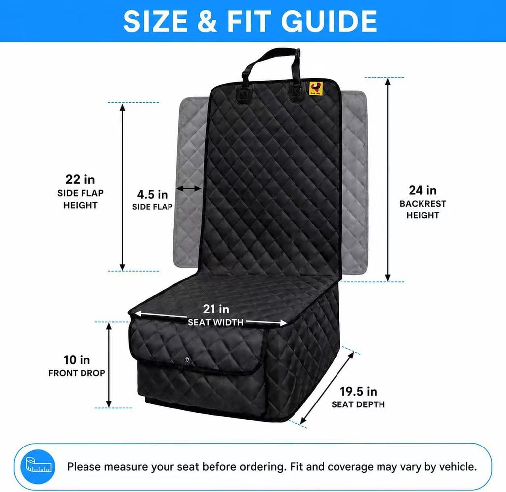 Car Seat Covers Front Seats,Car Seat Protector for Dogs,Scratch-Proof Dog Car Seat Cover,Fits Most Cars SUVs & Trucks(Bl