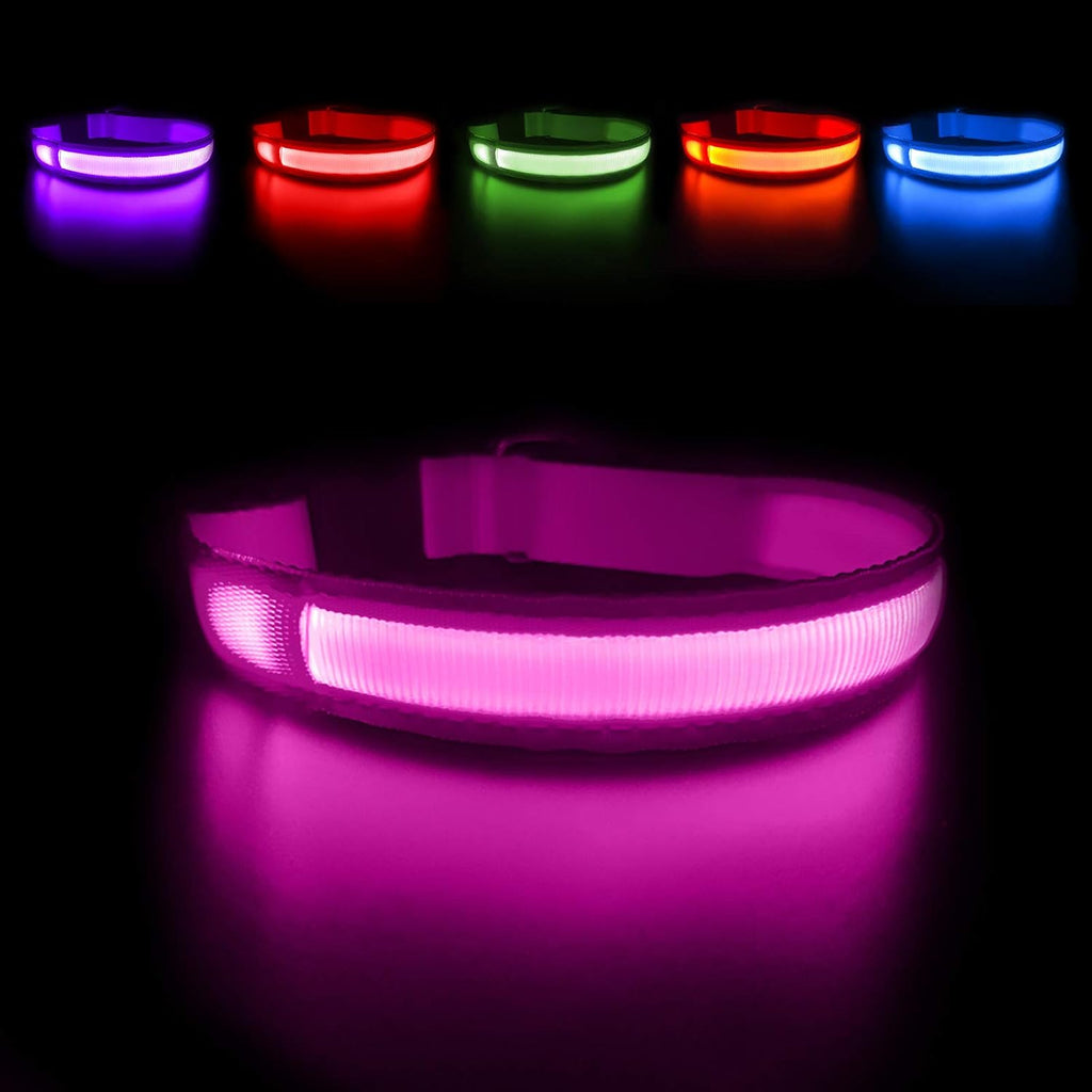Light Up DogCollars-Rechargeable LED Dog Collar-Waterproof Night Walking Glowing Dog Collar for Small Medium Large Dogs