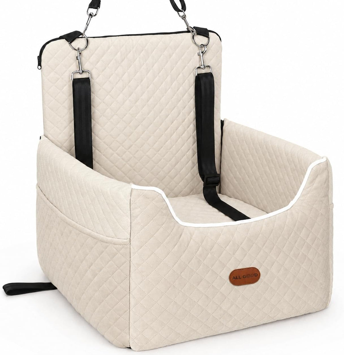 ALL GOOD PET SUPPLIES Dog Car Seat for Small/Medium Dogs Under 35lbs