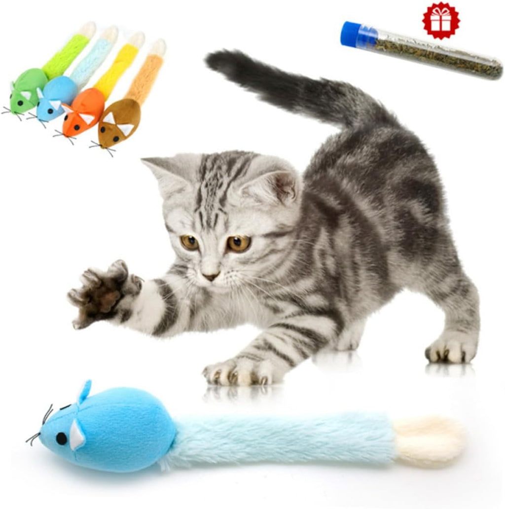 Plush Rat Shape Cat Chew Toy for Kittens and Cats 28x5x6cm