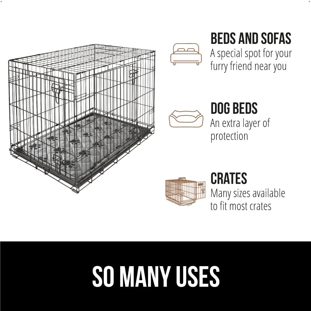 GORILLA GRIP Washable Puppy Pads, Slip Resistant Dog Crate Mat, 46x28