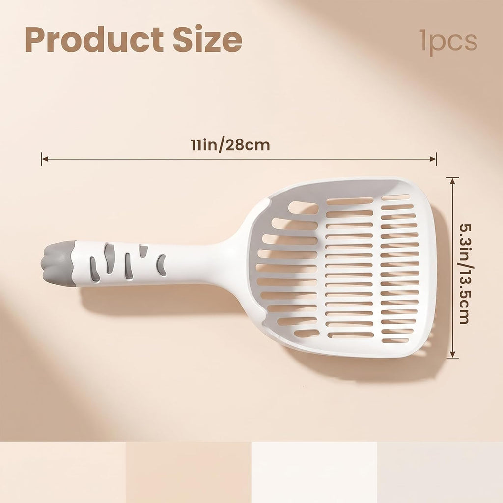 Lndip Cat Litter Scoop Plastic Kitty Poop Collector 3-Layer Mesh Design