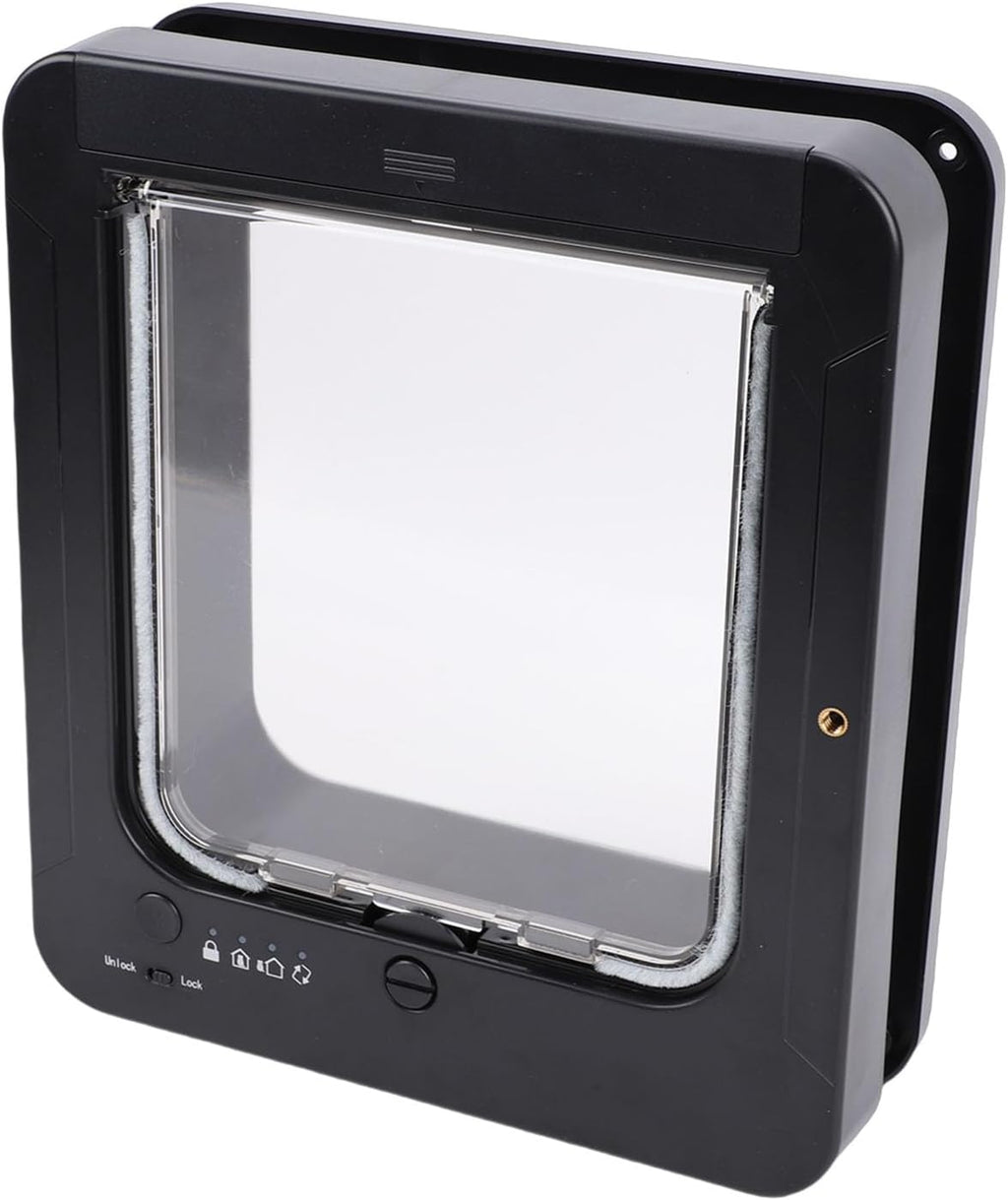 Automatic Pet Door with Collar Activated Sensing for Cats and Dogs, 2 Way Entry Direction Control, Safety Guard Mechanis