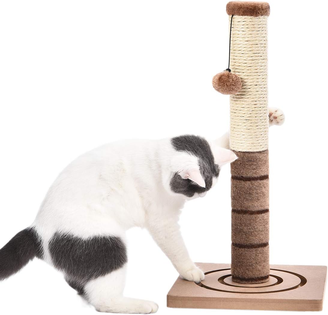 PAWZ Road Large Cat Scratching Post 32" Tall Black Cat Scratcher