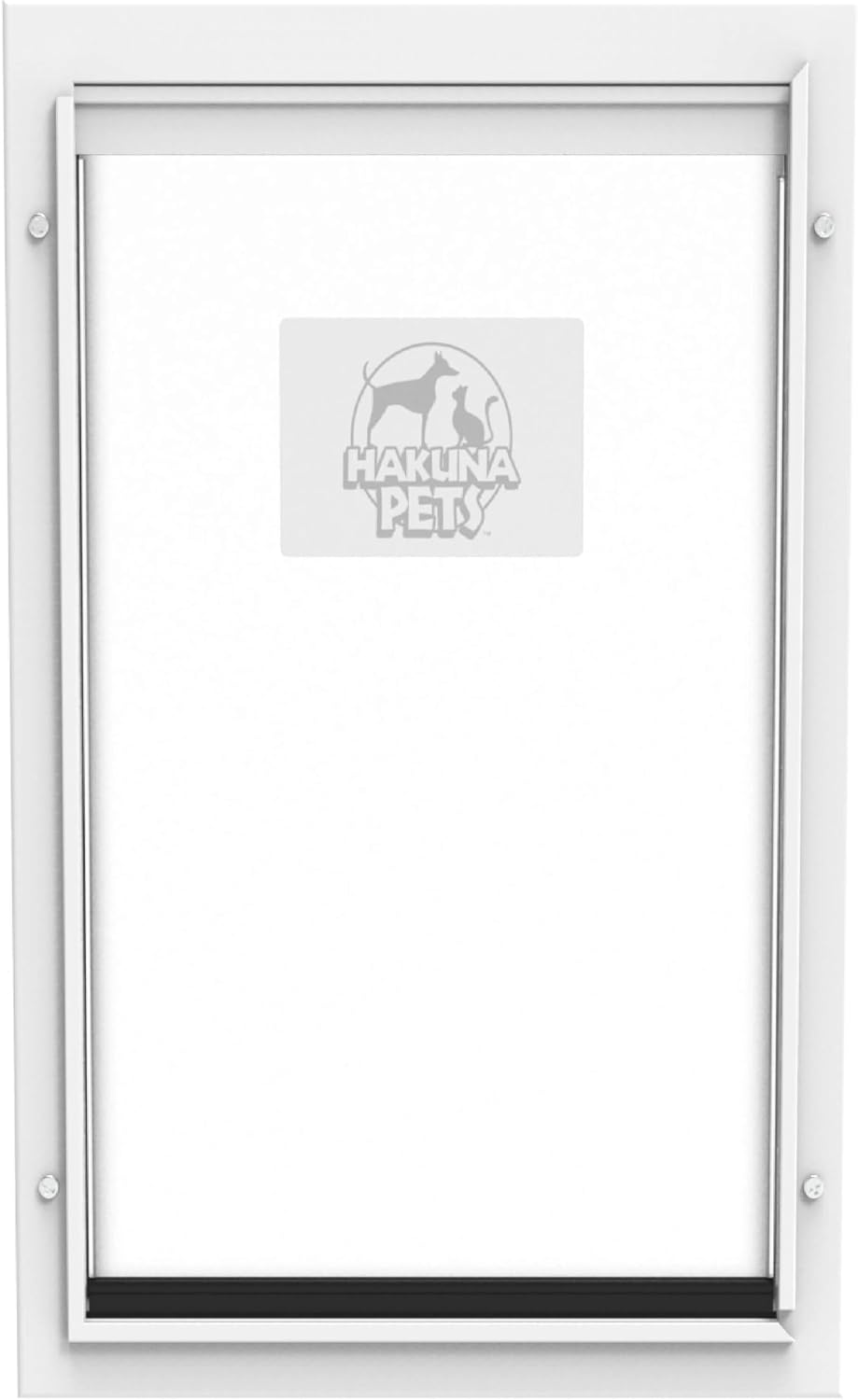 Hakuna Pets Aluminum Dog & Cat Door - 2-Way Lock Pet Door for Wall, Screen