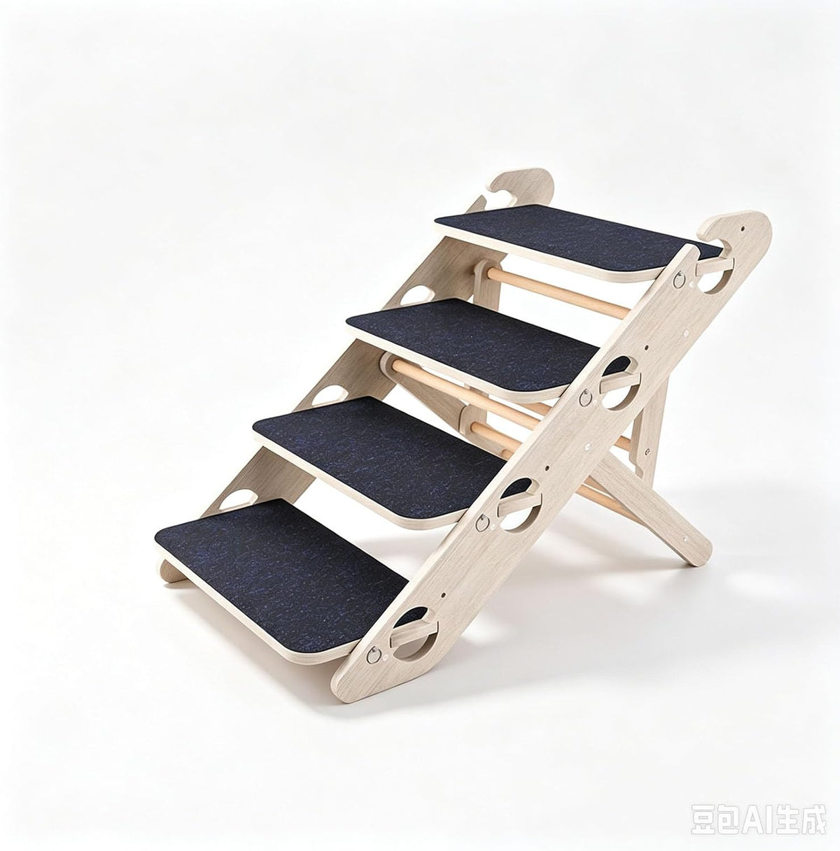 Foldable Dog Stairs for Bed, 4-Step Pet Stairs for Large Dogs