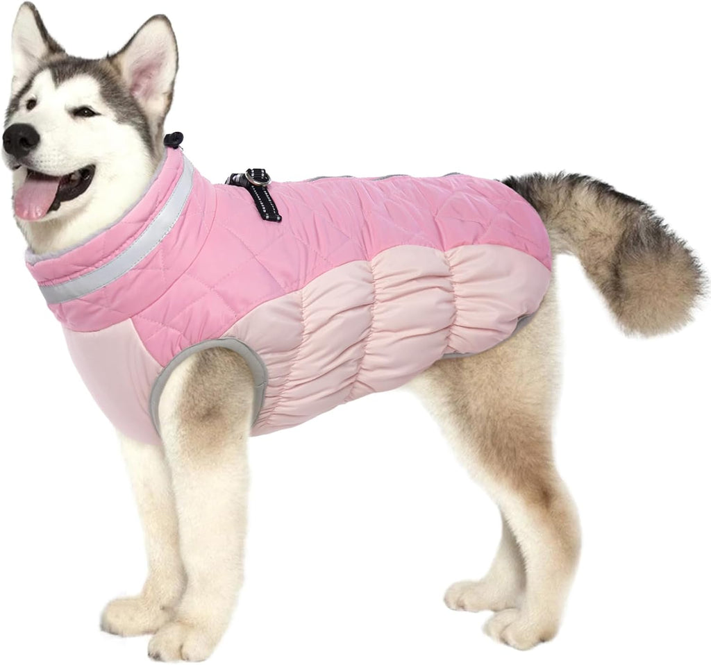 Dog Coat Warm Dog Winter Coat Waterproof Dogs Jacket with Harness