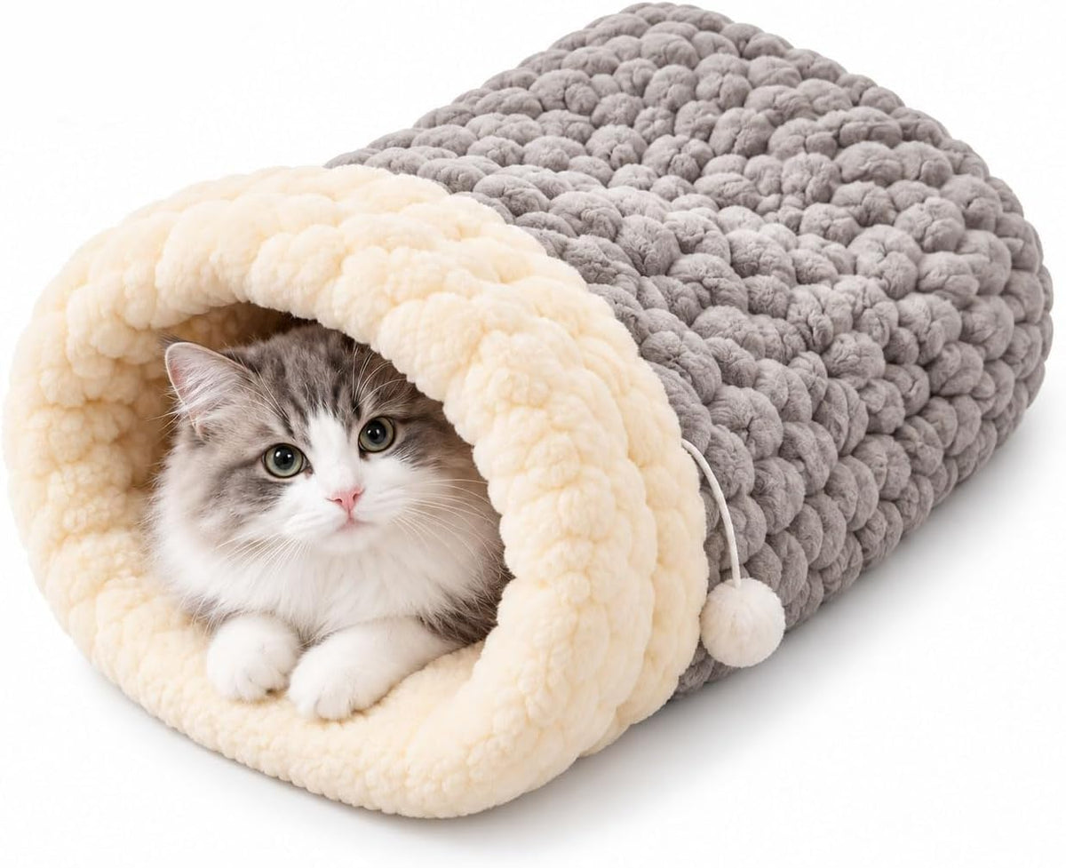 Cat Sleeping Bag for Indoor Cats with Pet Hair Removal Glove，# 10