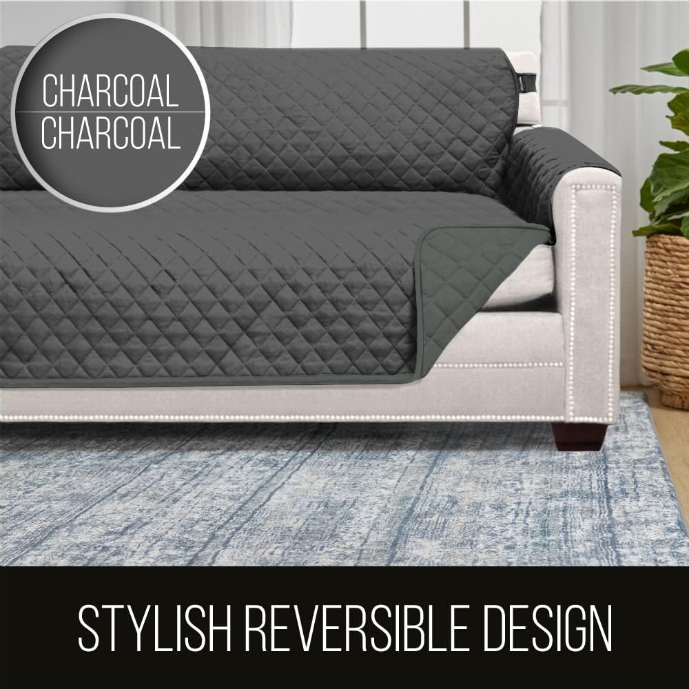 Sofa Shield® Couch Slip Covers for Dogs, Reversible Furniture Protector with Strap, Stain and Tear Resistant Cushion Cov