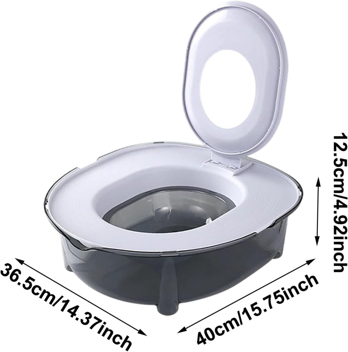 Cat Toilet Training Kit, Portable Litter Box with Flushable Design, Odor Control and Anti-Splash, Large Thickened Pp Mat