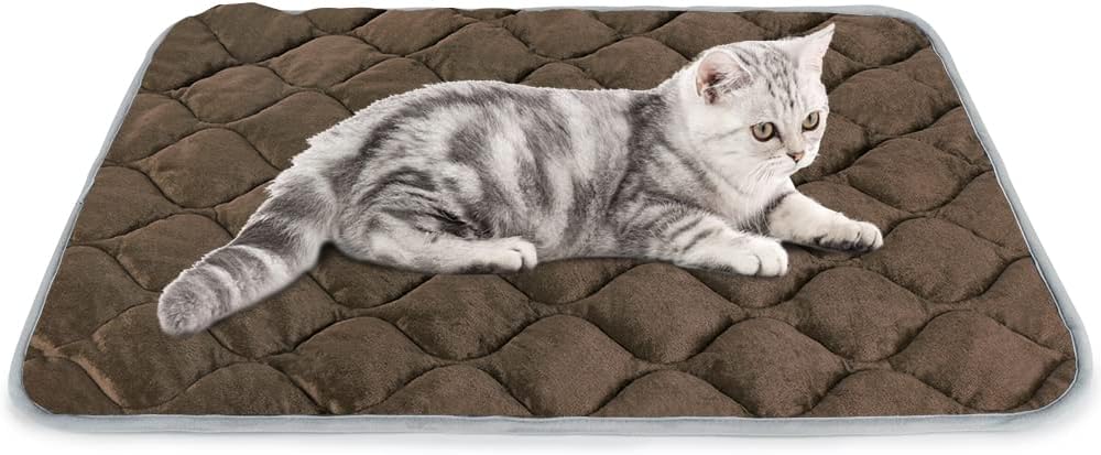 Self Warming Cat Bed Self Heating Cat Mat Thermal Pet Bed Mat Self-Warming Dog Crate Pad 20"x16"
