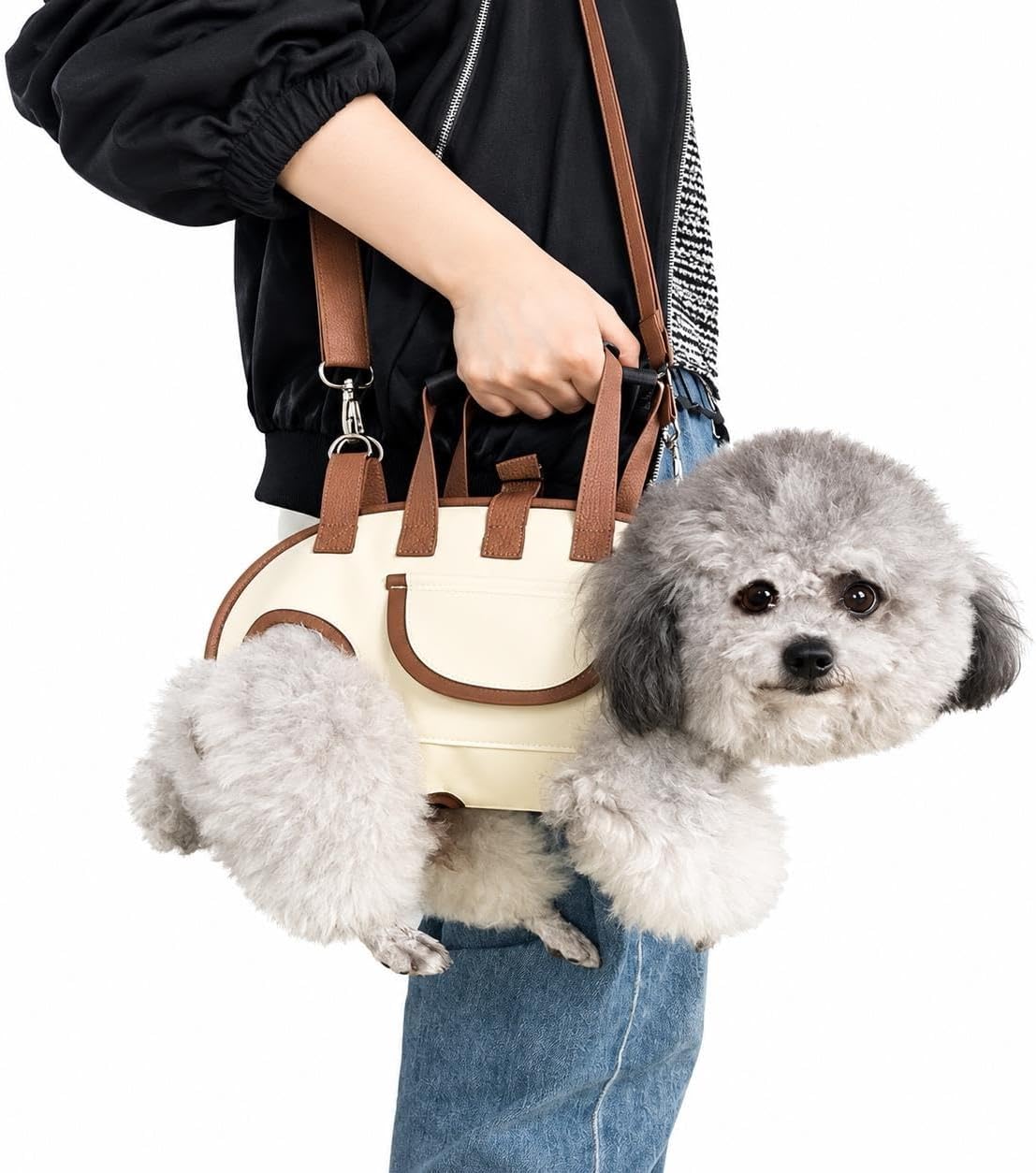 Pet Sling Carrier for Small Dogs Dog Backpack Carrier Dog Bag Carrier Portable Crossbody Shoulder Purse for Hands Free o