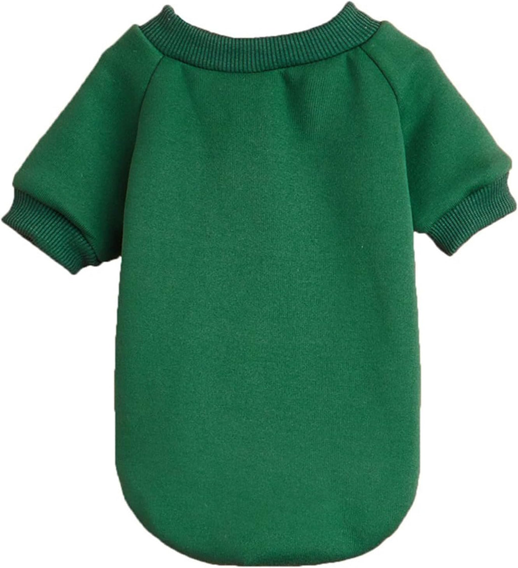 Soft Puppy Sweater for Small Dogs Winter Knit Pullover, Green M