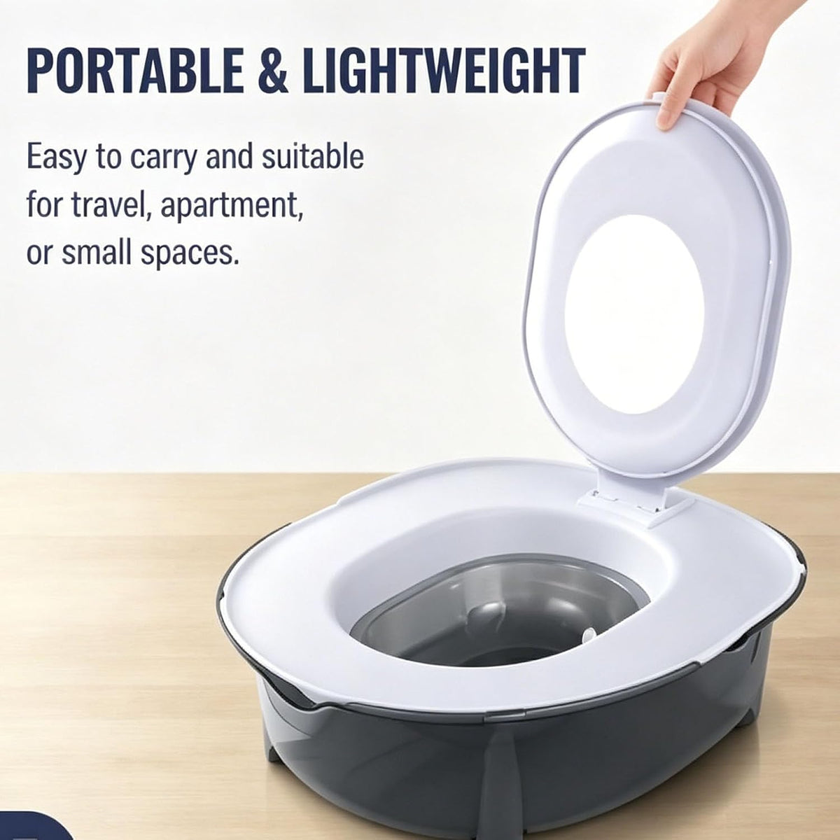 Cat Toilet Trainer Kit Universal, Reusable Portable Litter Box (Gray)