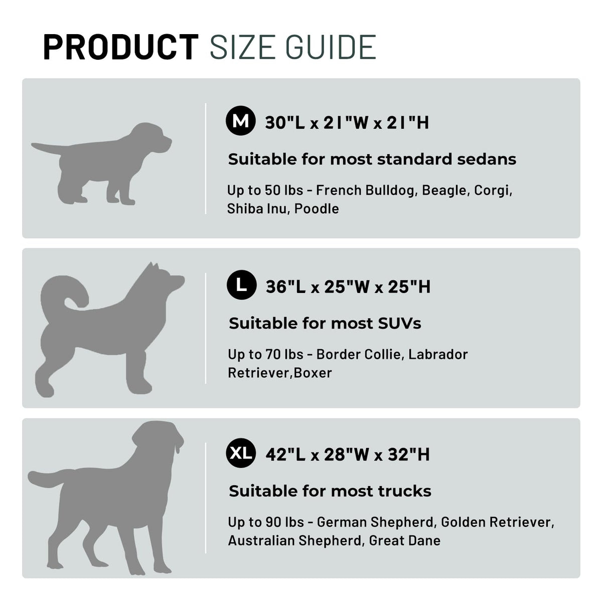 ZOMISIA 36 Inch Collapsible Dog Crate for Large Dogs, Travel Dog Crate Grey