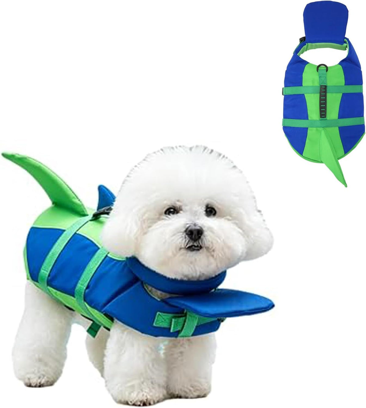 Dog Life Jacket with Chin Float Pad, Adjustable Dog Life Vest, #M