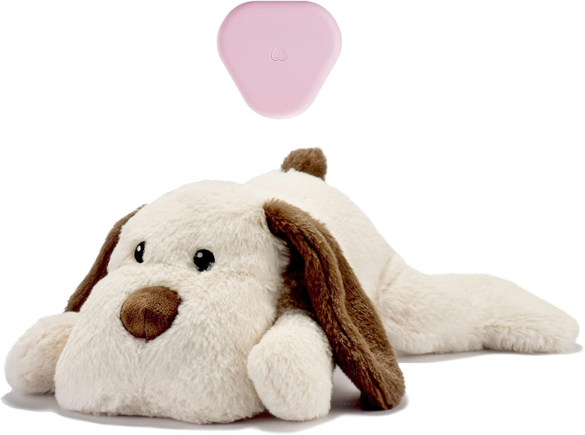 Moropaky Heartbeat Puppy Toy Dog Heartbeat Toy for Anxiety Relief and Calming Aid, Heartbeat Stuffed Animal for Comfort 