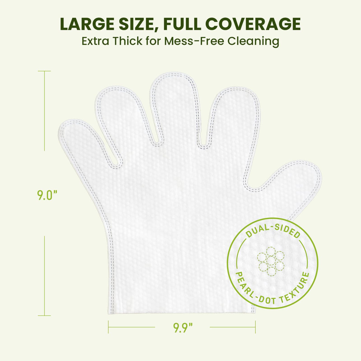PawSono 36ct Pet Glove Wipes for Dogs, Cats & Small Animals, Coconut Scent