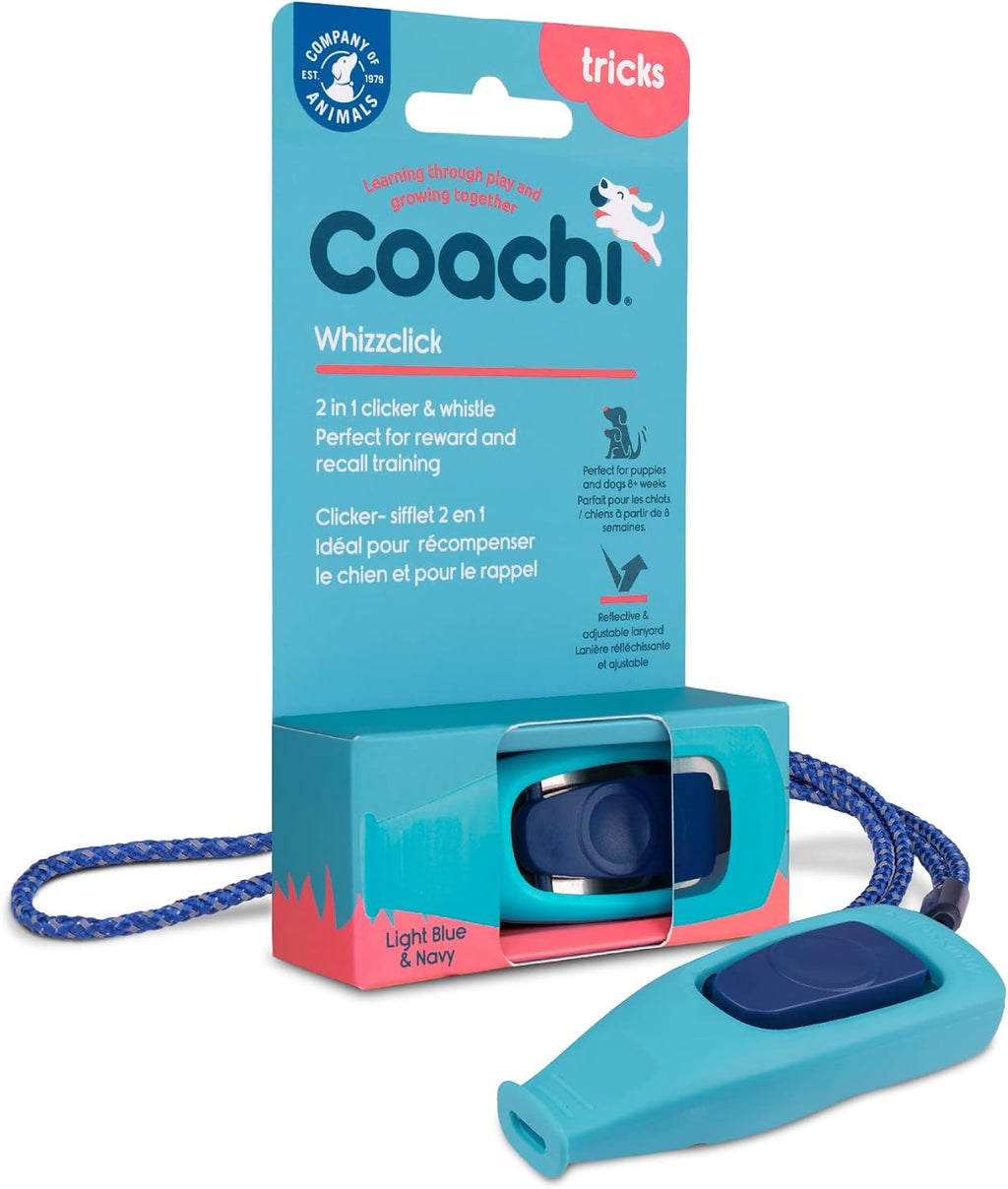 Company of Animals Coachi Whizzclick | Navy/Light Blue Button
