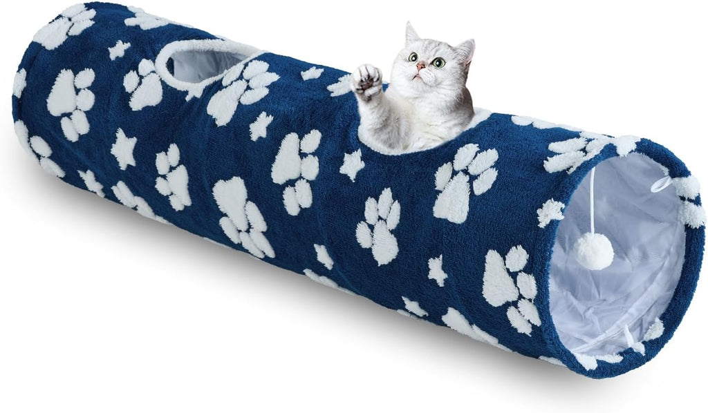 Cute Round Cat Tunnel for Indoor Cats, Pink