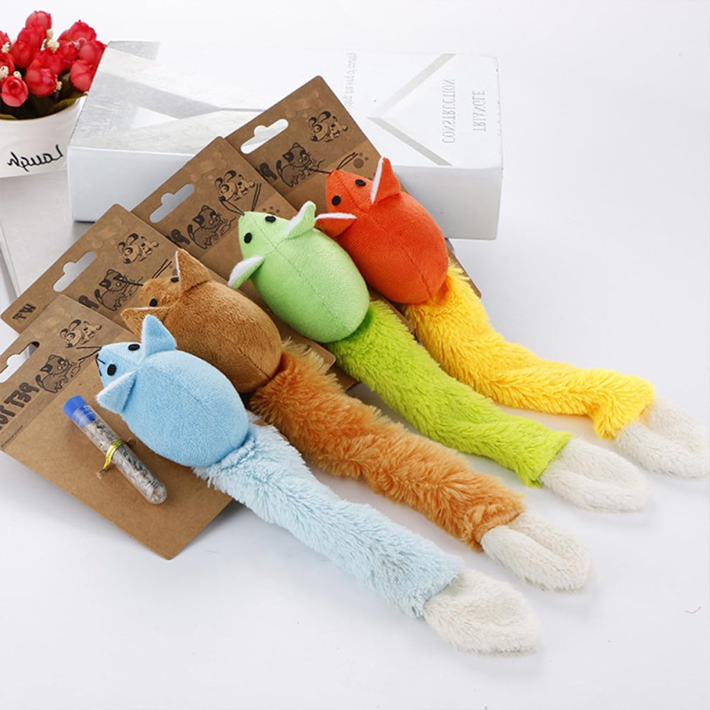 Plush Rat Shape Cat Chew Toy for Kittens and Cats 28x5x6cm