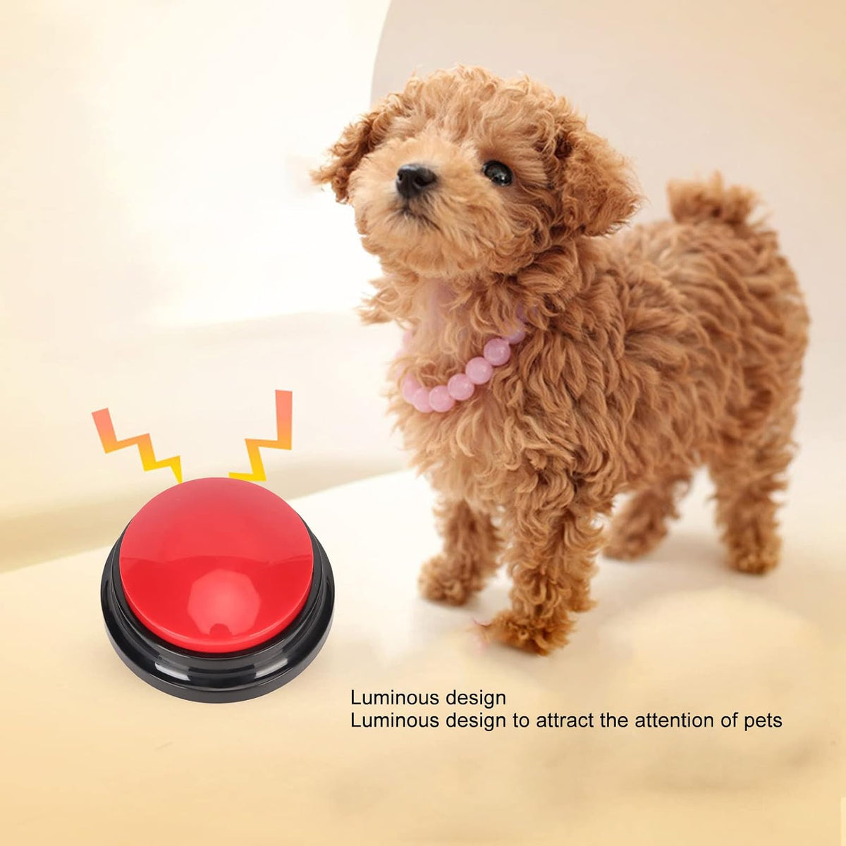 Record Talking Button, 30 Second Record Button for Dog Pet (Red)