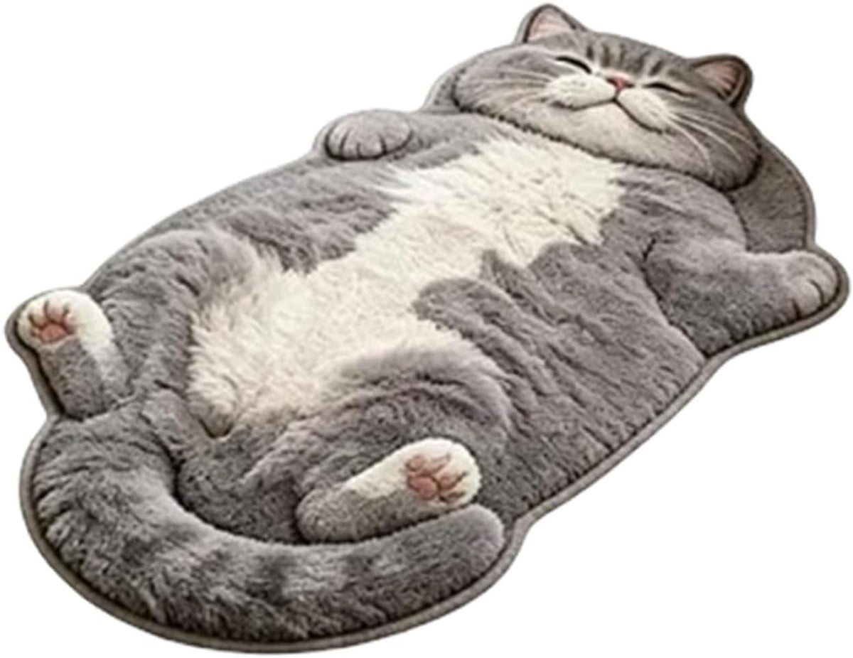 Sleeping Cat Rug Floor Mat, Diatom Mud Door Mat, Mats Large Cartoon