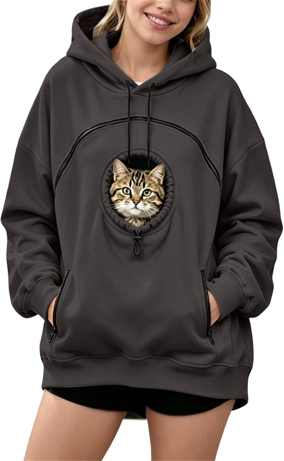 Pet Pouch Hoodie Cat Hoodie with Pouch Pull Pocket for Dogs
