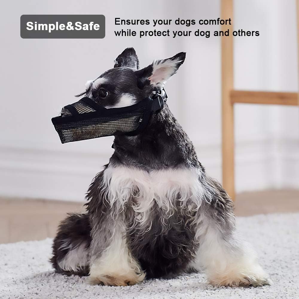 Crazy Felix Dog Muzzle Anti Eating for Small Medium Large Dogs, M, Black