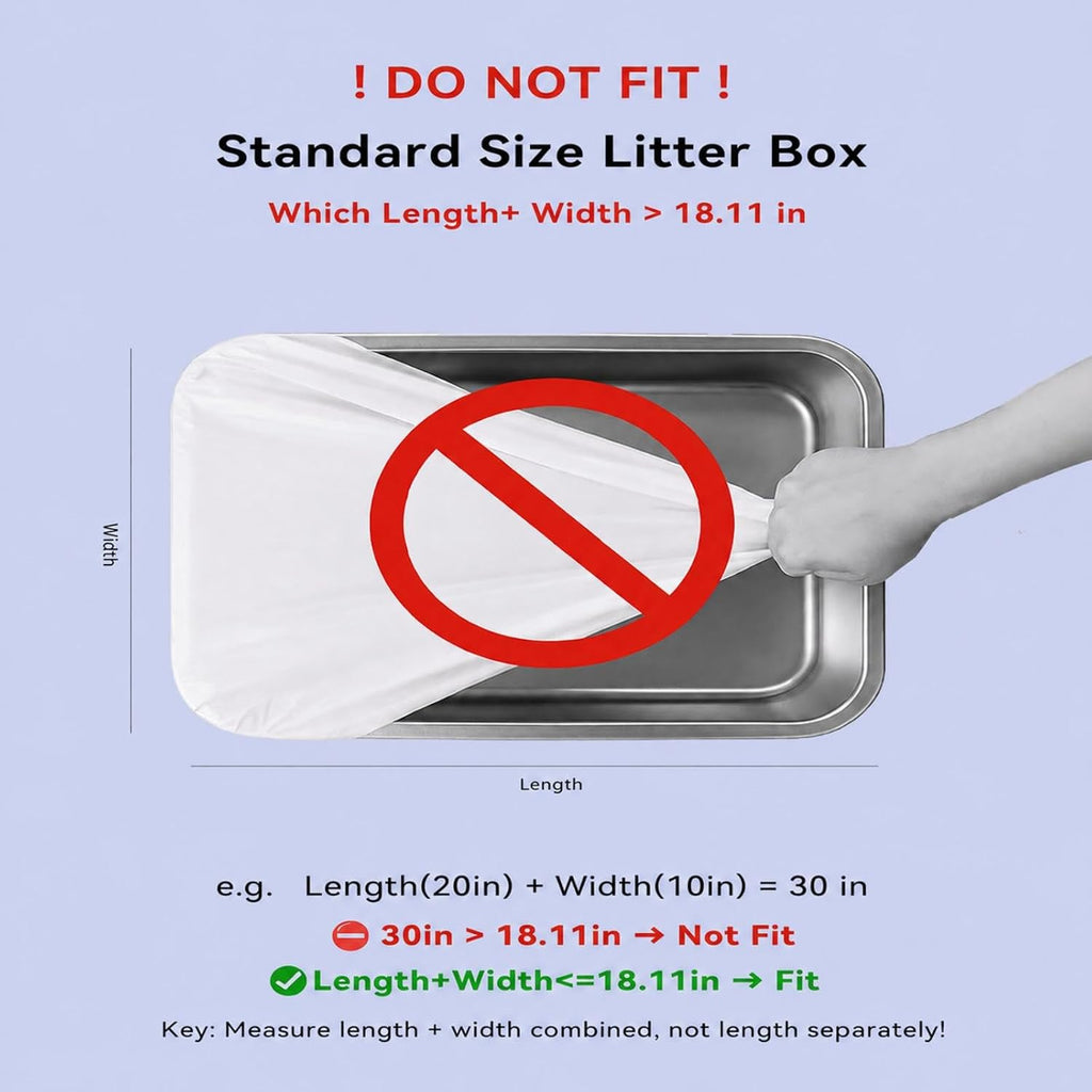 120 Count Pre-Seperated Self-Cleaning Cat Litter Box Liners Bag, Compatible with MW-SC01/SC02/SC09/LR01/LB02, Thick Heav