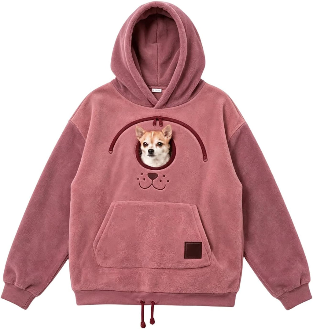 Cozy Pet Carrier Hoodie – Built-In Pouch for Cats & Small Dogs