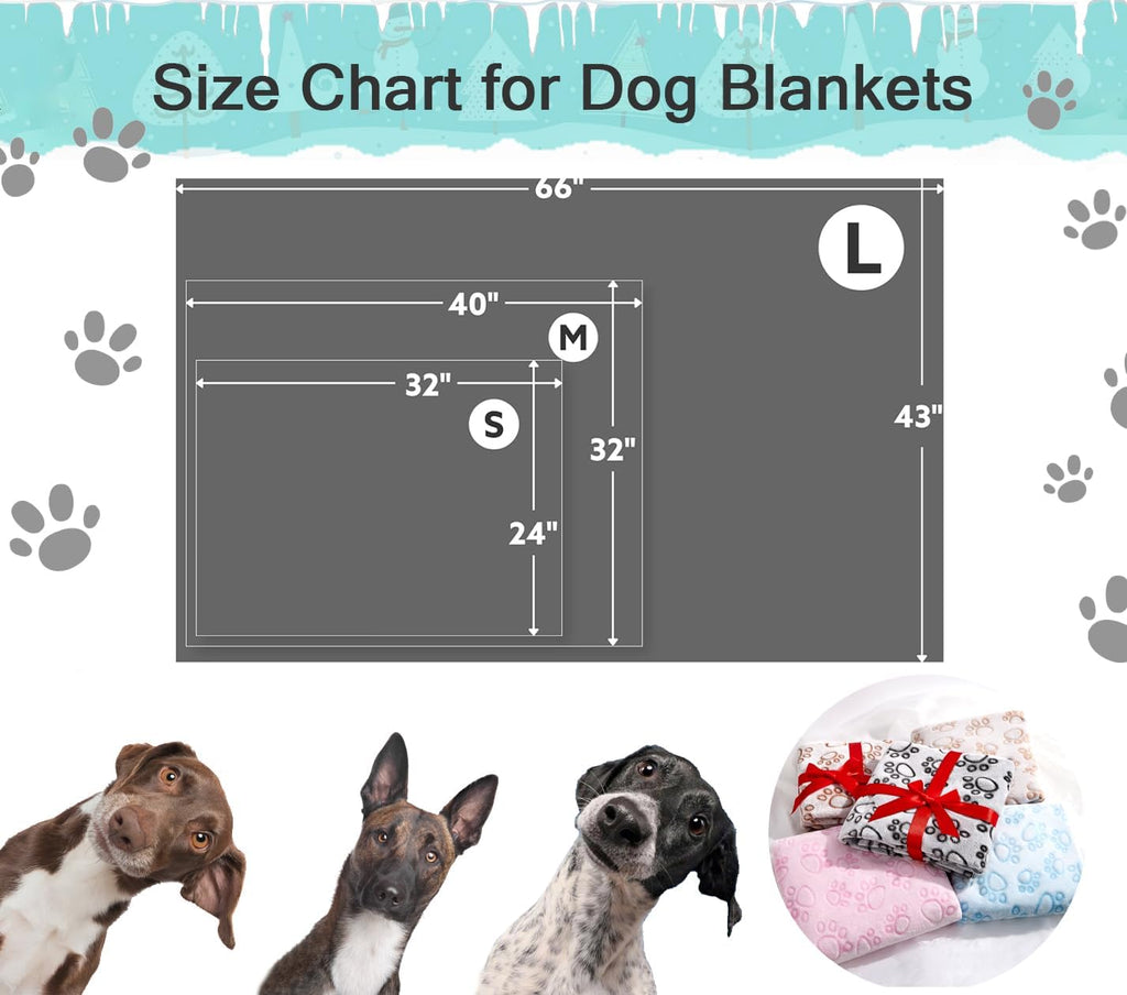 Stuffed® Premium Soft Dog Blanket Washable, 40"x32" Cat Blanket for Indoor Cats Large Medium Small Dog Puppy Essentials 
