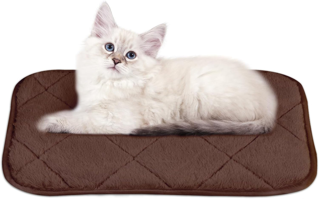 NWK Self Warming Thermal Pet Mat for Dogs and Cats (Coffee Brown, Small)